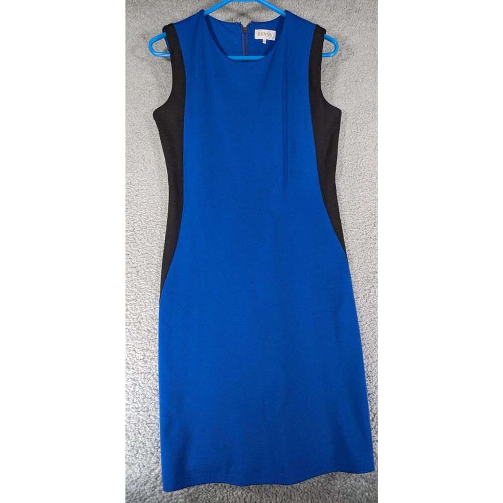 Renvy Dress Womens Size Medium Blue Sheath Mini Dress